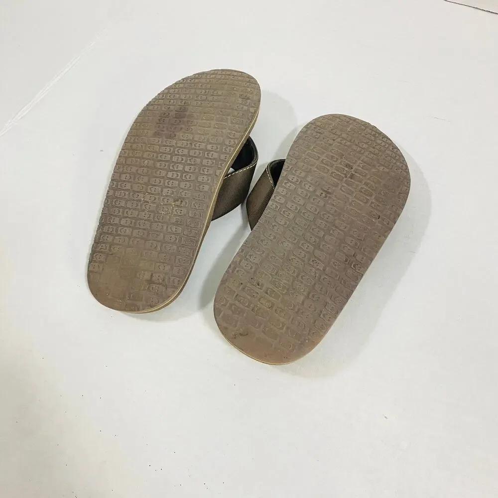Sanuk Youth Root Beer Cozy Flip Flip Sandal Brown Sz 4-5 Youth Style SBS2914